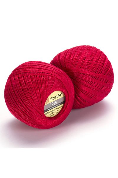 Yarnart Iris - Mercerized Lace Rope Red-916