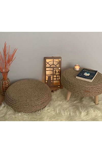 Hayal Home Hasır Puf Sehpa Minder 42x12
