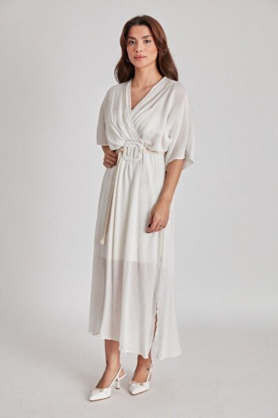 Lady Pixie Rochie de vară cu guler înfășurat cu curea