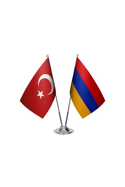 Asyabayrak Ermenistan İkili Masa Bayrağı
