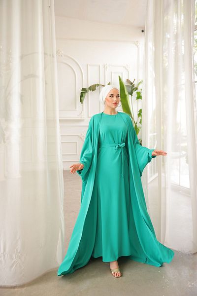 Zaure Bat Sleeve Hijab Abaya Women's Set