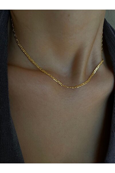 Sade Accessory Ince Barlı Zincir Gold