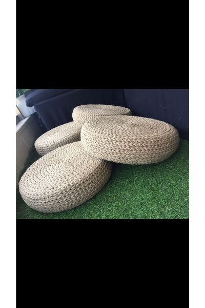 Hayal Home 42x12 4 Lü Dekoratif Yer Puf Minder Ayak Pufları