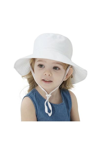 Petityu Pălărie cu protecție solară UV – Pălărie albă simplă Upf50+