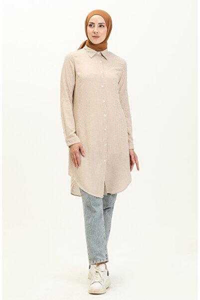 sefamerve Mink Viscose Printed Tunic - 2553-02