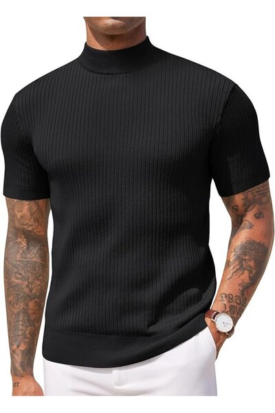 youknitwear you Πλεκτό T-Shirt με μισό ζιβάγκο - Sow