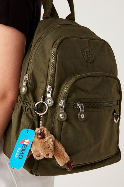 NEMO BAGS Unisex Backpack Daily Use Khaki 9 Pockets Tablet Compartment Waterproof 16l 30x25cm