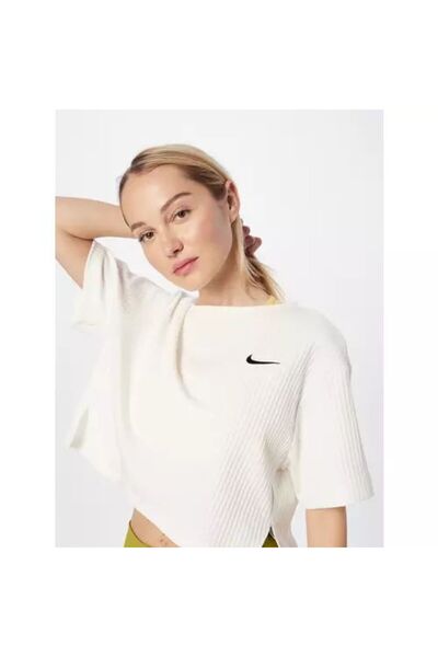 Nike Îmbrăcăminte sport pentru femei - Jersey cu nervuri, tricou cu mânecă scurtă CNG-STORE