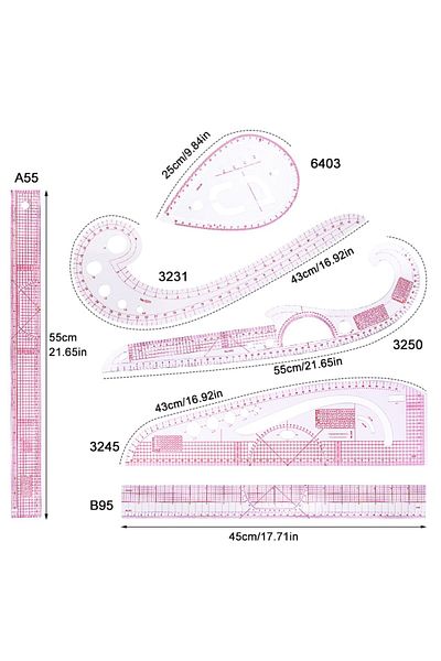 Choice KRABALL French Curve Ruler Soft Patchwork Ruler Measure Tailor Ruler Drawing Template DIY Sewing ...