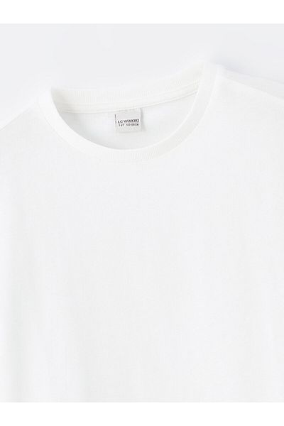 LC Waikiki Bequemes Jungen-T-Shirt mit Rundhalsausschnitt