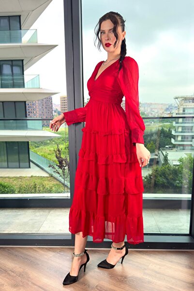 Kir Layered Chiffon Dress
