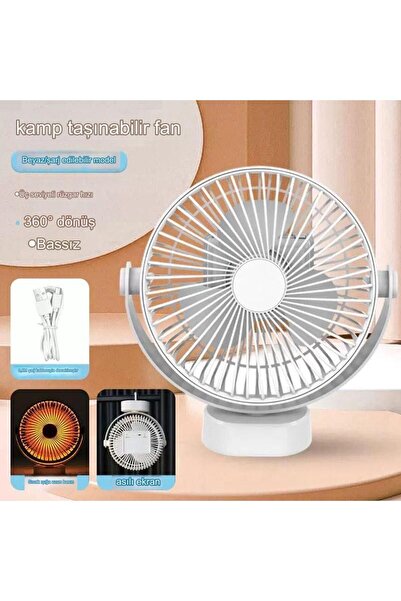 WINBEST Gece Işığı Moduna Sahip Yeni Duvara Asmalı Çok Fonksiyonlu Fan 360° Ş...