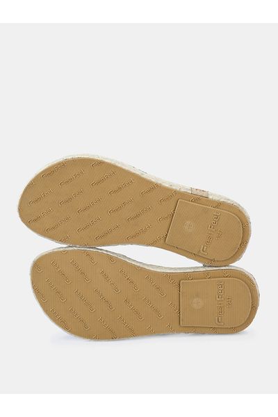 Fresh Feet By Styli Striped V Strap Ankle Tie Up Flat Sandals
