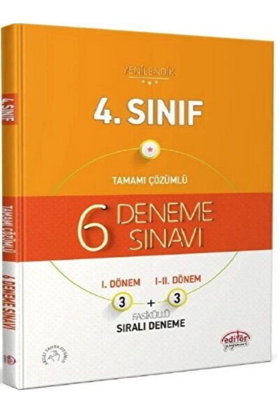 Editör Yayınevi Editör Yayınları 4.Sınıf 6 Deneme Sınavı