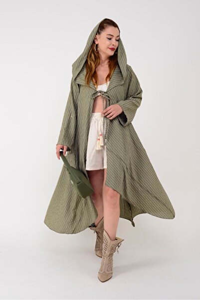 Rabiossa STRIPED WITCHY HOODED BOHEM ETHNIC CAP