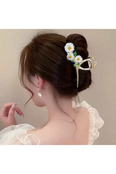 GÜLPEŞE DAISY DIMENSIUNE MARE CATARAMA METAL AURĂ TENDINȚĂ