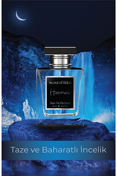 Secret of Helen Hermes EDP Erkek Parfüm, Fresh-Baharatlı, Sardunya, Lavanta, Pembe Biber, Paçuli, Amber, 50ml