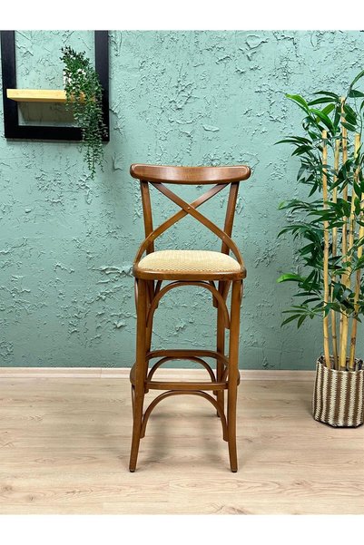 Belmino Mobilya Thonet Ahşap Bar Sandalyesi
