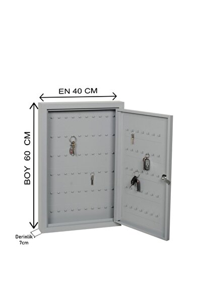 CETKA METAL 100'lü Metal Anahtar Dolabi Anahtar Askısı Anahtar Kasası