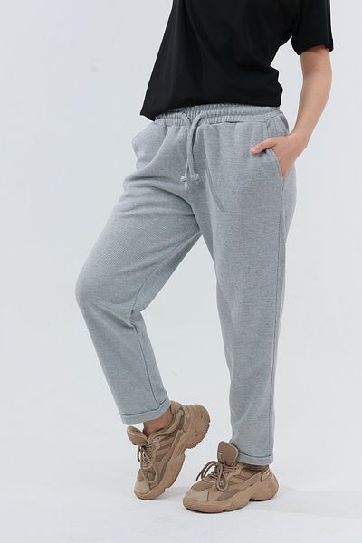 TKT Γυναικείο Oversize Γκρι Μέγεθος M Φούτερ με διπλό πόδι Pique