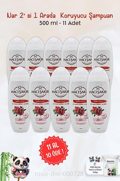 Hacı Şakir 500 ml Pomegranate 2 in 1 - Hacı Şakir Shampoo Protector and ROSIE