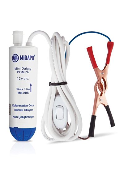 Midapo 12V Büyük D.c Midapo Mini Dalgıç Pompa ( BİDON-DAMACANAYA UYGUN DEĞİLDİR )