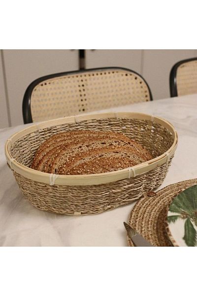 The Mia Spt0063 Wicker Oval Basket 30X22X8 cm