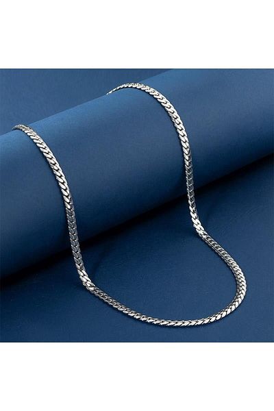 Gümüş Pazarım 5 mm Herringbone Men's Steel Chain