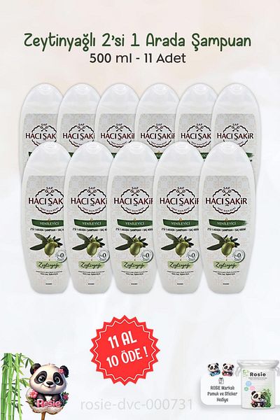 Hacı Şakir Hacı Şakir Olive Oil Shampoo - Renewing, 500 ml, 1 in and 2 in 1 Pay