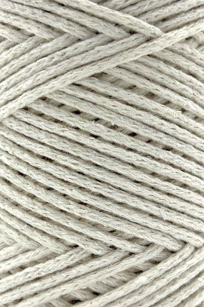 SENSY Premium Koton-Cotton Macrame 2mm Chain Chain Bag - Σχοινί φόρτωσης, φυσικό λευκό