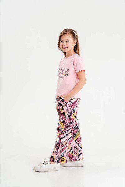 diamondstar طقم بناتي بطبعة رقبة دائرية لعمر 5/12 سنة