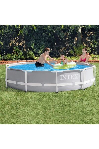 BESTWAY Intex 26700 Prefabrik Yuvarlak Büyük Boy Aile Havuzu 305x76cm
