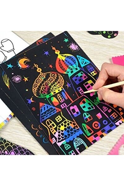 Art Tone Scratch Note Sihirli Defter Düz a4 + Kazı Tahtası