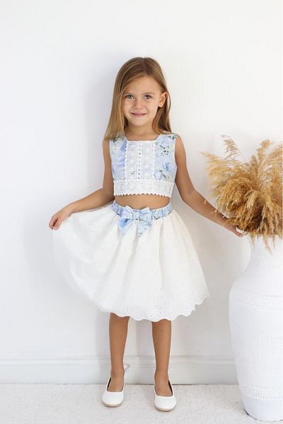 RAPAPA Girl's Crop Bustier Set with Skirt - 0660-M