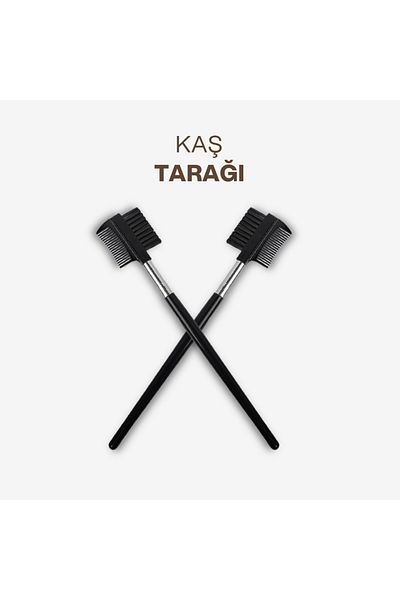 Platin Peruk Black 2-Piece Eyebrow Combing Brush Set