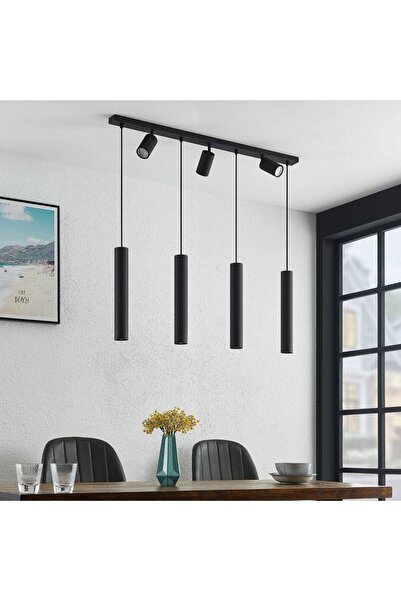 Rsylight Masa Üstü 7 Li Led Avize Siyah Led Spot Bar Ve Tezgah Üstü Led Avize...