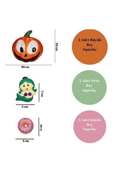 Woody Sofia 7 Pieces Squishy Mixed Squishy Squishy Thick Drop Squishy 2 Large + 2 Medium + 3 Small
