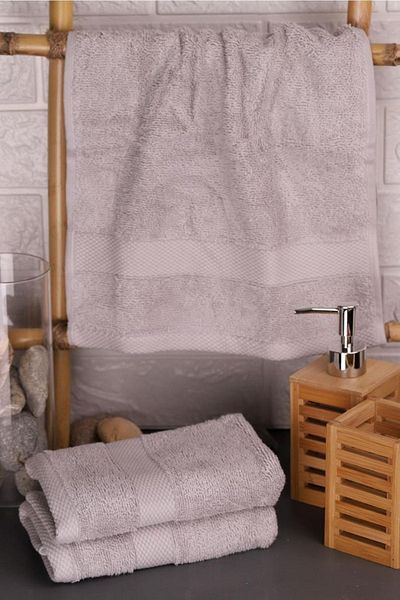 Bambum Home Bambum Cindy - 3-Piece Microcotton Hand Towel Gray 30x50cm