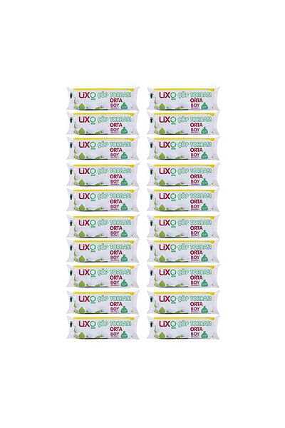 LİXOBAG Blue Garbage Bag - Medium Size 55 X 60 Cm, 20 Rolls X 20 Packs, 30 Liters