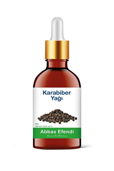 Abbas Efendi زيت فلفل أسود 100 مل - زجاجة زجاجية وعصا زجاجية قياس