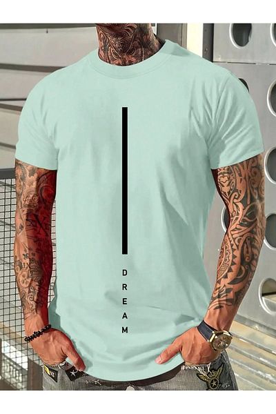 MOONBULL Ανδρικό μπλουζάκι Oversize με εμπριμέ Vertical Dream