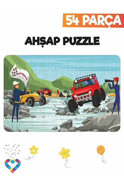 esatoys Ahşap Çocuk Puzzle 54 Parça