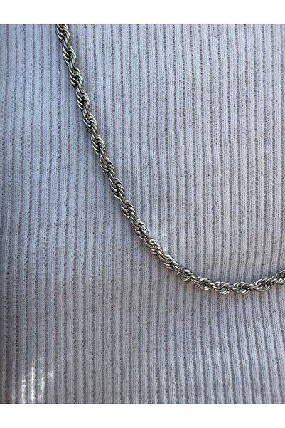 Milenyum Rope Model Unisex Steel Necklace