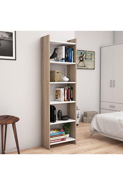 Bimossa W6020 Gülçiçek Kitaplık Ceviz/beyaz 48.6cm