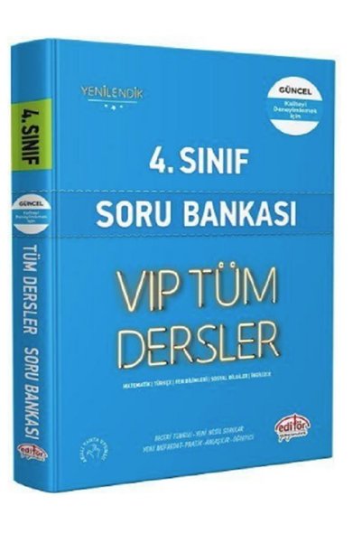 Editör Yayınevi Editör Yayınları 4.Sınıf Tüm Dersler Soru Bankası Mavi Kitap