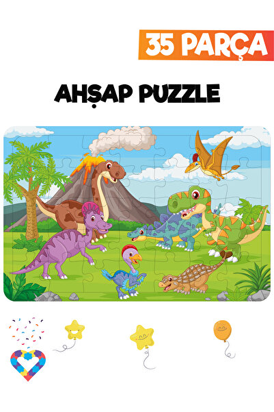 esatoys Ahşap Çocuk Puzzle 35 Parça
