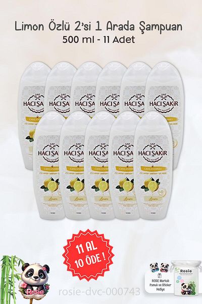 Hacı Şakir Hacı Şakir Lemon 2s - 500 ml Revitalizing Shampoo and ROSIE