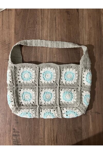 wolka Minimal Yandan Askılı %100 El Yapımı Kroşe Çanta