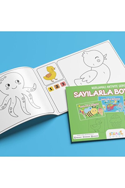 STAAU Çocuk Kodlamalı Aktivite Serisi - Sayılarla Boyama Kitabı - Seviye 1