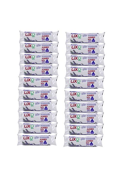 LİXOBAG J650 Jumbo Size Black Garbage Bag - 80X110 Cm, 10 Rolls, 20 Pack Garbage Bags